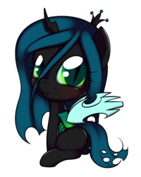 Size: 1435x1795 | Tagged: dead source, safe, artist:kloudmutt, queen chrysalis, changeling, changeling queen, nymph, g4, chibi, crown, cute, cutealis, female, jewelry, regalia, simple background, transparent background, vector