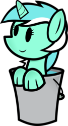 Size: 849x1577 | Tagged: safe, artist:urpleb3atin, lyra heartstrings, sea pony, g4, bucket, female, paper mario, paper pony, seaponified, seapony lyra, simple background, smiling, solo, species swap, transparent background