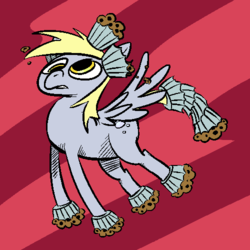 Size: 500x500 | Tagged: safe, artist:atmoatatpart3randomstarwarstitle, derpy hooves, pegasus, pony, g4, female, mare, muffin