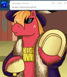 Size: 543x623 | Tagged: safe, big macintosh, earth pony, pony, g4, hat, male, pimp, pimp hat, solo, stallion, swag, tumblr