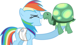 Size: 7955x4672 | Tagged: safe, artist:choopy, rainbow dash, tank, g4, absurd resolution, bandage, simple background, transparent background, vector