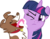 Size: 7854x6128 | Tagged: safe, artist:choopy, twilight sparkle, winona, g4, absurd resolution, licking, simple background, transparent background, vector