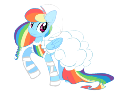 Size: 800x600 | Tagged: safe, artist:anaxboo, rainbow dash, pegasus, pony, g4, alternate hairstyle, clothes, dress, rainbow dash always dresses in style, simple background, solo, transparent background, wedding dress