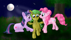 Size: 1600x900 | Tagged: safe, artist:equie, pinkie pie, twilight sparkle, oc, g4, canon x oc, female, male, shipping, straight