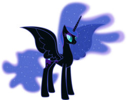 Size: 10830x8570 | Tagged: safe, artist:90sigma, nightmare moon, pony, g4, absurd resolution, female, nudity, simple background, solo, transparent background, vector