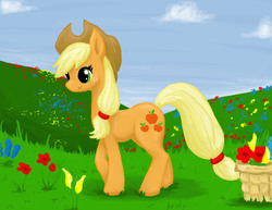Size: 3300x2550 | Tagged: safe, artist:painted-kitty, applejack, earth pony, pony, g4, female, high res, solo