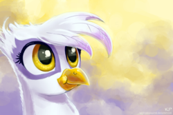 Size: 1200x800 | Tagged: safe, artist:kp-shadowsquirrel, gilda, griffon, g4, :t, cute, female, gilda is amused, gildadorable, smiling, solo