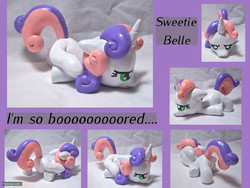 Size: 1024x768 | Tagged: safe, artist:electricmayhem8416, sweetie belle, pony, g4, customized toy, irl, photo, scootie belle, sculpture, toy