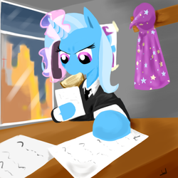 Size: 600x600 | Tagged: safe, artist:dogduck, trixie, pony, unicorn, g4, businessmare, clothes, female, mare, solo, suit