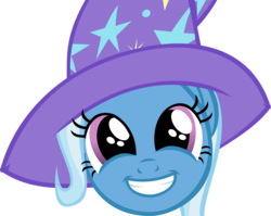 Size: 6276x5000 | Tagged: safe, artist:crisx3, trixie, g4, absurd resolution, brilliant face, faic, grin, simple background, transparent background, vector