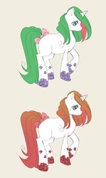 Size: 500x841 | Tagged: safe, artist:tinrobo, gusty, pony, unicorn, g1, bow, female, mare, tail, tail bow