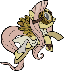 Size: 4956x5501 | Tagged: safe, artist:mowza2k2, fluttershy, pegasus, pony, absurd resolution, amputee, artificial wings, augmented, female, goggles, jetpack, mare, mechanical wing, prosthetic limb, prosthetic wing, prosthetics, simple background, solo, steampunk, transparent background, vector, wings