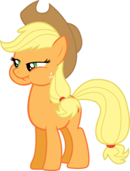Size: 4194x5501 | Tagged: safe, artist:mowza2k2, applejack, earth pony, pony, absurd resolution, female, mare, puffy cheeks, simple background, transparent background, vector