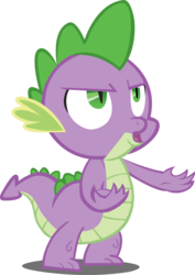 Size: 3541x5001 | Tagged: safe, artist:mowza2k2, spike, dragon, g4, male, simple background, solo, transparent background, vector, y u no