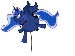 Size: 1500x1125 | Tagged: safe, artist:davrockist, princess luna, alicorn, pony, g4, balloon, female, simple background, solo, transparent background