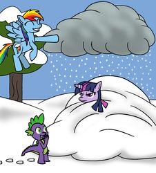 Size: 950x1050 | Tagged: safe, artist:redmanepony, rainbow dash, spike, twilight sparkle, g4