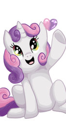 Size: 600x1100 | Tagged: safe, artist:littlelime, sweetie belle, pony, unicorn, g4, female, heart, heart eyes, simple background, solo, transparent background, wingding eyes