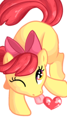 Size: 600x1100 | Tagged: safe, artist:littlelime, apple bloom, pony, g4, female, simple background, solo, transparent background