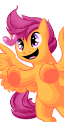 Size: 600x1146 | Tagged: safe, artist:littlelime, scootaloo, pony, g4, female, simple background, solo, transparent background