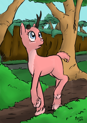 Size: 826x1169 | Tagged: safe, artist:darkhestur, oc, oc only, deer, non-pony oc, solo