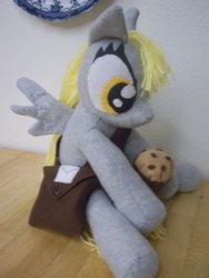 Size: 3000x4000 | Tagged: artist needed, safe, derpy hooves, pegasus, pony, g4, female, irl, mailbag, mare, muffin, photo, plushie