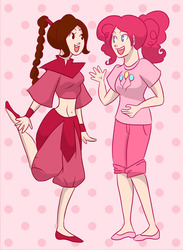 Size: 773x1058 | Tagged: safe, artist:cookie-kween, pinkie pie, human, g4, avatar the last airbender, crossover, humanized, ty lee