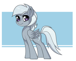 Size: 1229x997 | Tagged: safe, artist:asksilverspeed, artist:helhoof, silverspeed, pegasus, pony, g4, background pony, female, mare, simple background, solo, white background