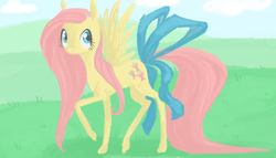 Size: 1280x731 | Tagged: safe, artist:knucklehead-mcspazatron, fluttershy, g4, ribbon