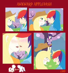 Size: 900x966 | Tagged: safe, artist:kyriena, applejack, rainbow dash, human, g4, female, humanized, lesbian, ship:appledash, shipping