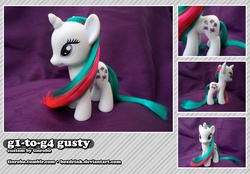 Size: 1024x714 | Tagged: safe, artist:tinrobo, gusty, pony, g1, g4, brushable, customized toy, g1 to g4, generation leap, irl, photo, solo, toy