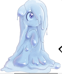 Size: 575x687 | Tagged: safe, artist:sirachanotsauce, oc, oc only, goo pony, original species, monster, monster mare encyclopedia, slime, solo