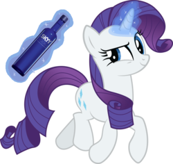 Size: 900x848 | Tagged: safe, artist:iliekpones, rarity, pony, unicorn, g4, alcohol, drink, magic, simple background, solo, telekinesis, transparent background, vector