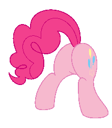 Size: 660x750 | Tagged: safe, artist:aleximusprime, pinkie pie, g4, animated, butt, butt only, disembodied butt, disembodied hindquarters, female, half, modular, plot, simple background, solo, transparent background, wat