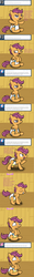 Size: 700x5600 | Tagged: safe, artist:fillyscoots42, scootaloo, pegasus, pony, ask crinkleloo, g4, blushing, comic, crinkleloo, dialogue, dialogue box, diaper, diaper fetish, diaper usage, diapered, female, filly, foal, implied pissing, incontinence, incontinent, mare, non-baby in diaper, peeing in diaper, pissing, silly filly diaper, tumblr, urine, used diaper, using diaper, wet diaper