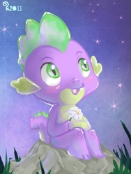 Size: 300x400 | Tagged: safe, artist:panxchi, spike, dragon, g4