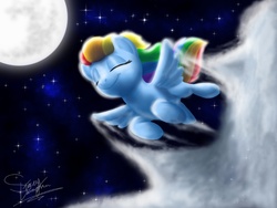 Size: 1024x768 | Tagged: safe, artist:shadeysix, rainbow dash, pony, g4, female, flying, solo