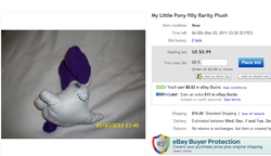 Size: 935x537 | Tagged: artist needed, safe, rarity, g4, ebay, filly, irl, photo, plushie, wat