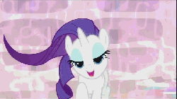Size: 640x360 | Tagged: safe, screencap, rarity, pony, unicorn, g4, season 2, secret of my excess, animated, bedroom eyes, female, it's magnificent, lip bite, love face, mare, solo