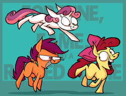 Size: 1280x984 | Tagged: safe, artist:capnpea, apple bloom, scootaloo, sweetie belle, g4, cutie mark crusaders