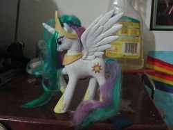 Size: 803x602 | Tagged: safe, artist:zeldatheswordsman, princess celestia, g4, brushable, customized toy, irl, photo, toy