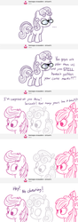Size: 1280x3624 | Tagged: safe, artist:dtcx97, apple bloom, scootaloo, sweetie belle, post-crusade, g4, bandage, comic, glasses, teenage crusaders answers, tumblr