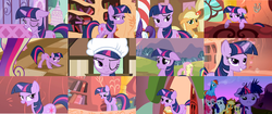 Size: 2048x863 | Tagged: safe, edit, edited screencap, screencap, twilight sparkle, g4, facial expressions, lidded eyes