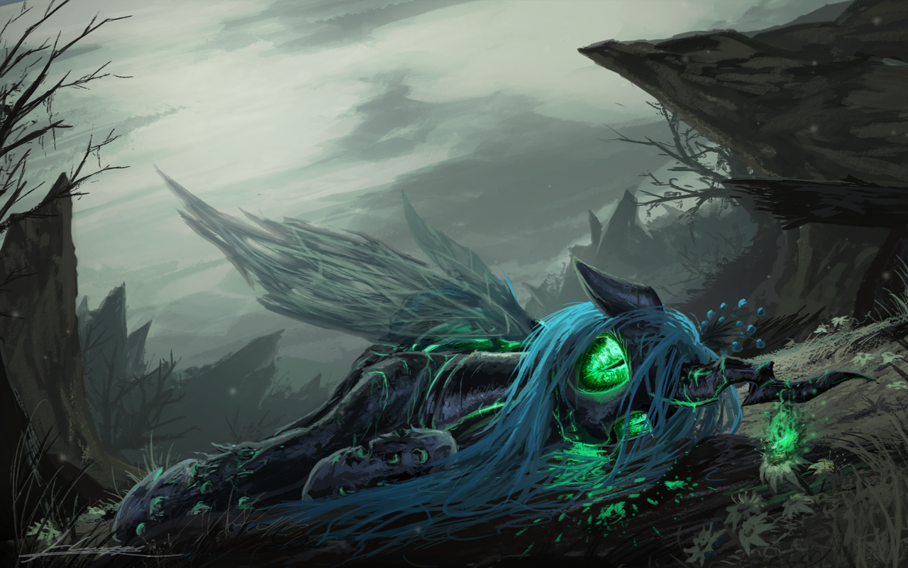 88288 grimdark, artisthuussii, queen chrysalis, changeling