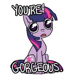 Size: 500x501 | Tagged: artist needed, source needed, safe, twilight sparkle, pony, g4, animated, beautiful, dilated pupils, eye shimmer, eyes, female, looking at you, open mouth, reaction image, sitting, solo