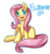 Size: 786x855 | Tagged: safe, artist:anthocat, fluttershy, butterfly, pegasus, pony, g4, blushing, colored pupils, cute, ear fluff, female, happy, hoof fluff, leg fluff, looking at you, mare, open mouth, shrunken pupils, shyabetes, simple background, sitting, smiling, solo, text, transparent background, wing fluff