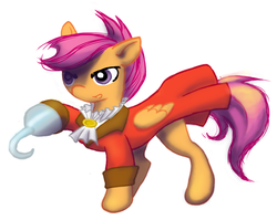 Size: 2597x2072 | Tagged: safe, artist:ysanoire, scootaloo, g4, high res, pirate