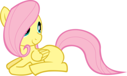 Size: 8473x5054 | Tagged: safe, artist:frezarion, fluttershy, pegasus, pony, g4, the cutie mark chronicles, absurd resolution, female, filly, filly fluttershy, looking up, lying down, simple background, transparent background, vector, younger