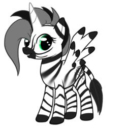 Size: 894x894 | Tagged: safe, artist:pony-of-equestia, artist:pony-of-equestria, oc, oc only, oc:zenna, alicorn, pony, zebra