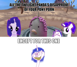Size: 1276x1112 | Tagged: source needed, useless source url, safe, oc, oc only, oc:twilight panda, 3d, anti-clop, how the grinch stole christmas, image macro, meme, mspaintponies, reaction image, spore, text, the grinch, tumblr, varying degrees of want