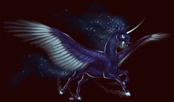 Size: 1276x744 | Tagged: safe, artist:hitsujifox, nightmare moon, g4, realistic